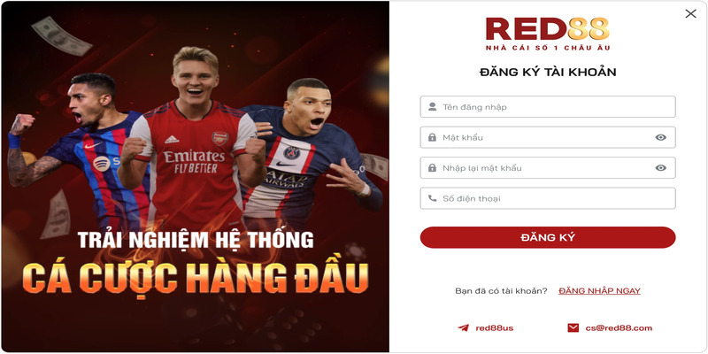 Đăng ký tài khoản trước khi vào xổ số red88